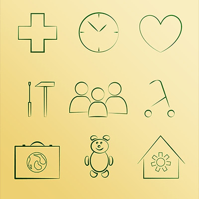 IT Dienstleistungen: Icons / Logos