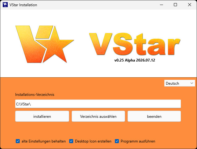 Screenshot VStar online Desktop Setup/Installer